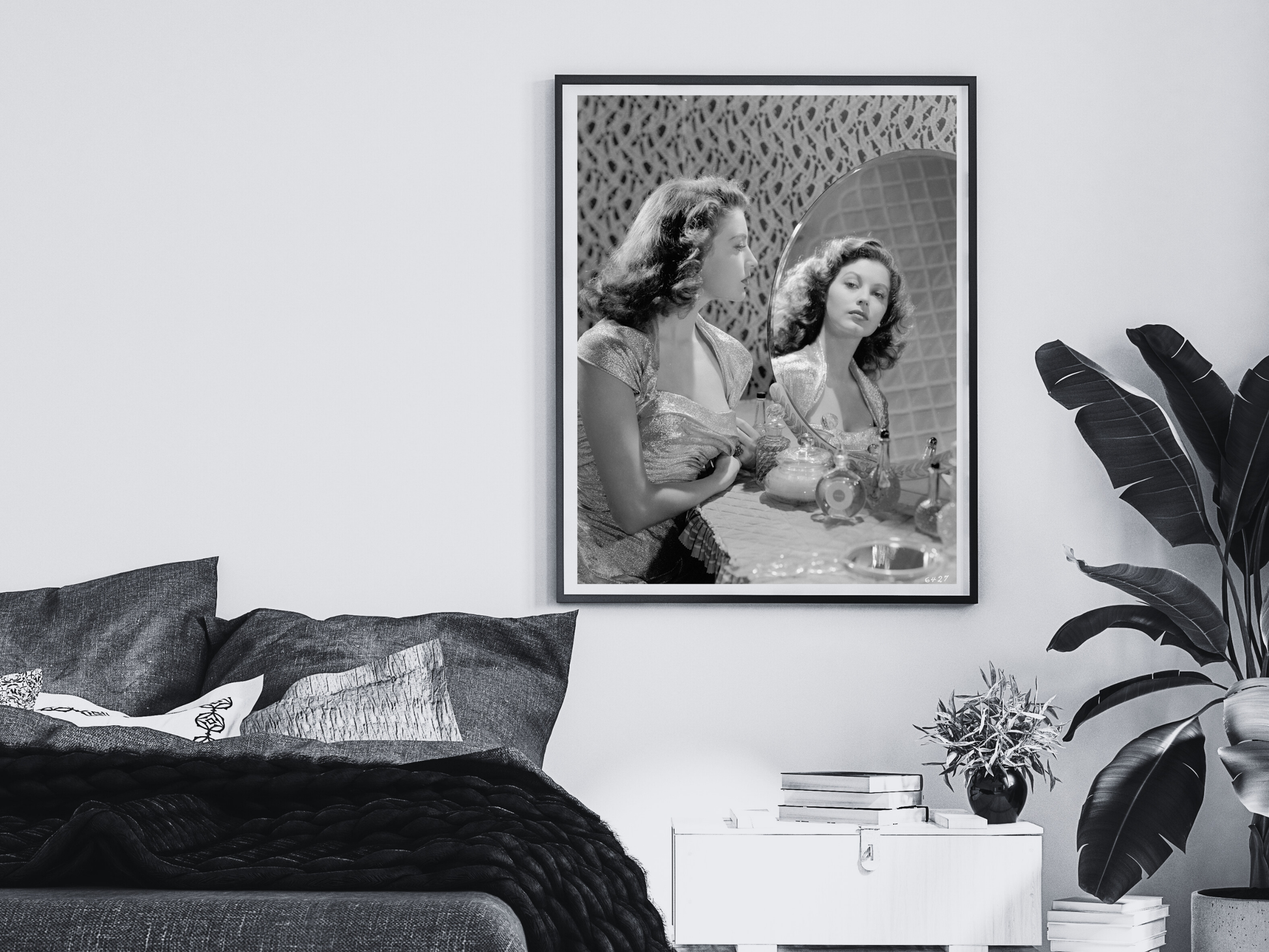 Ava Gardner Hollywood Glamour Vanity Portrait Vintage Wall Art Digital Download