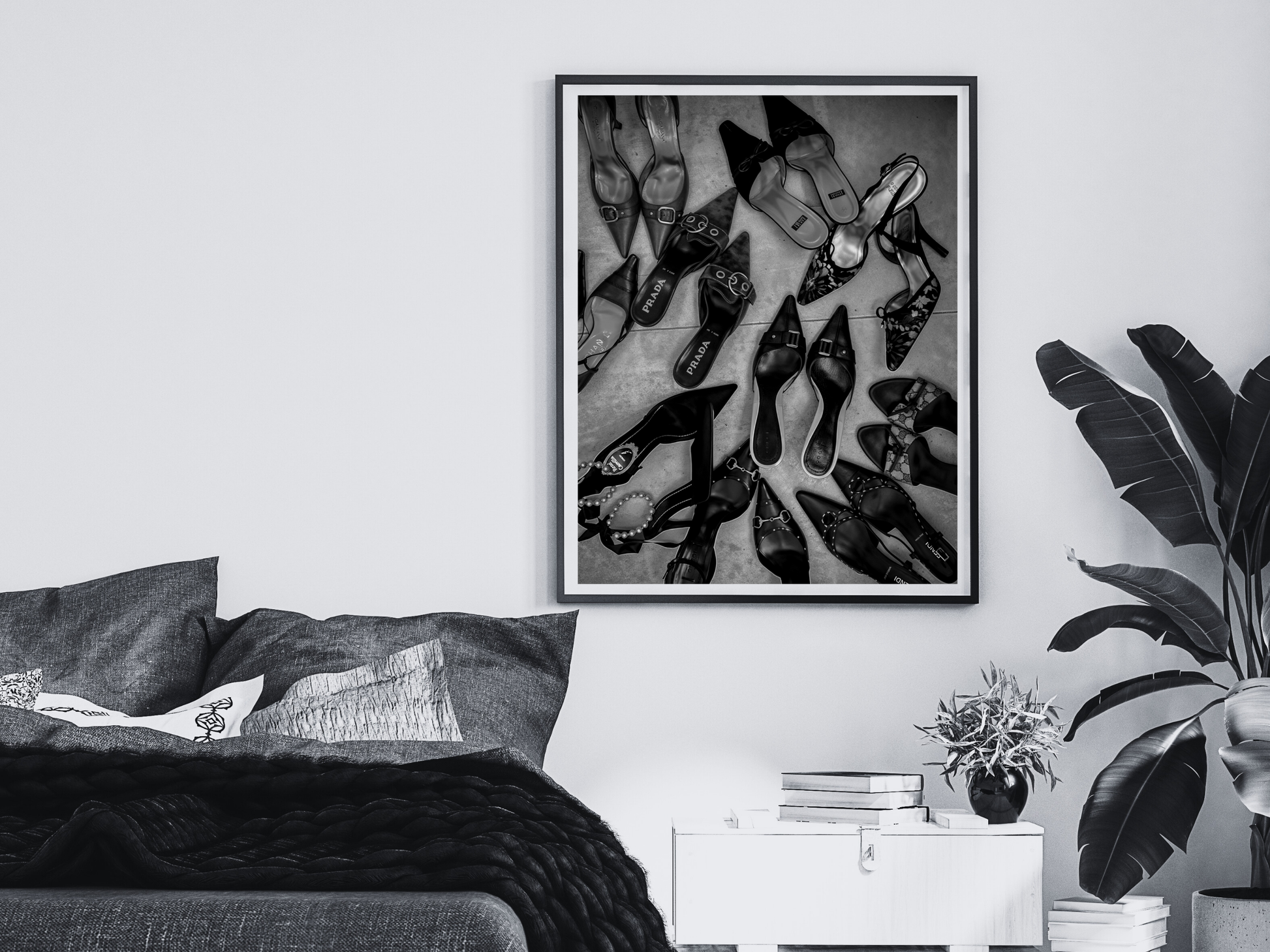 Prada Gucci Fendi Designer Heels Luxury Fashion Poster Digital Download