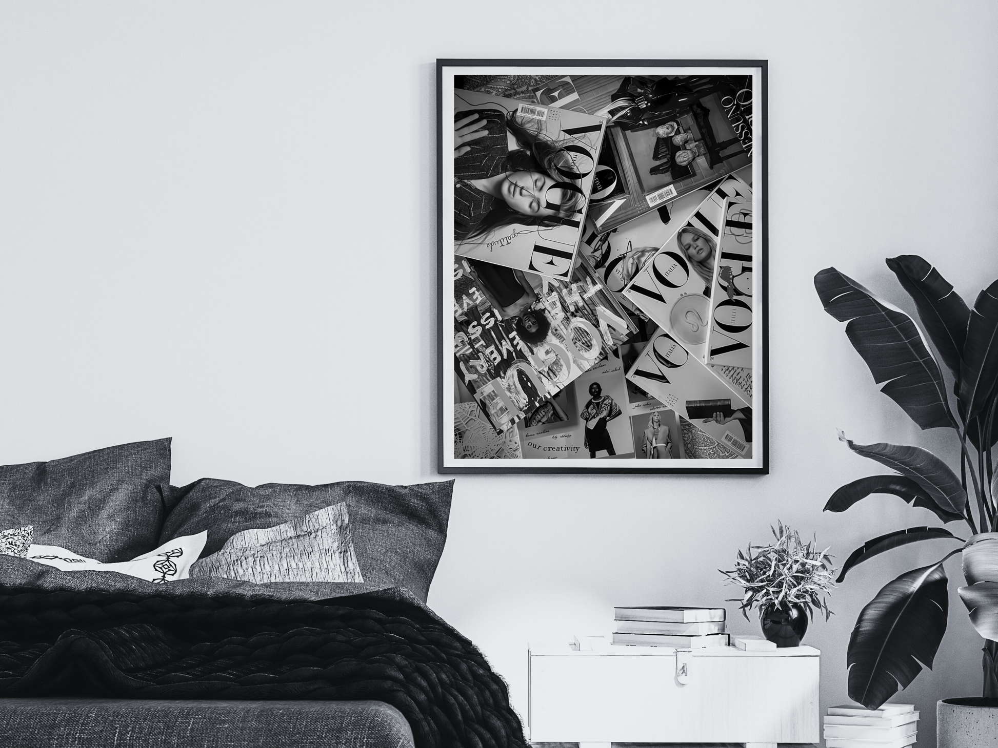Vogue Magazine Collage Fashion Editorial Wall Art Print Digital Download