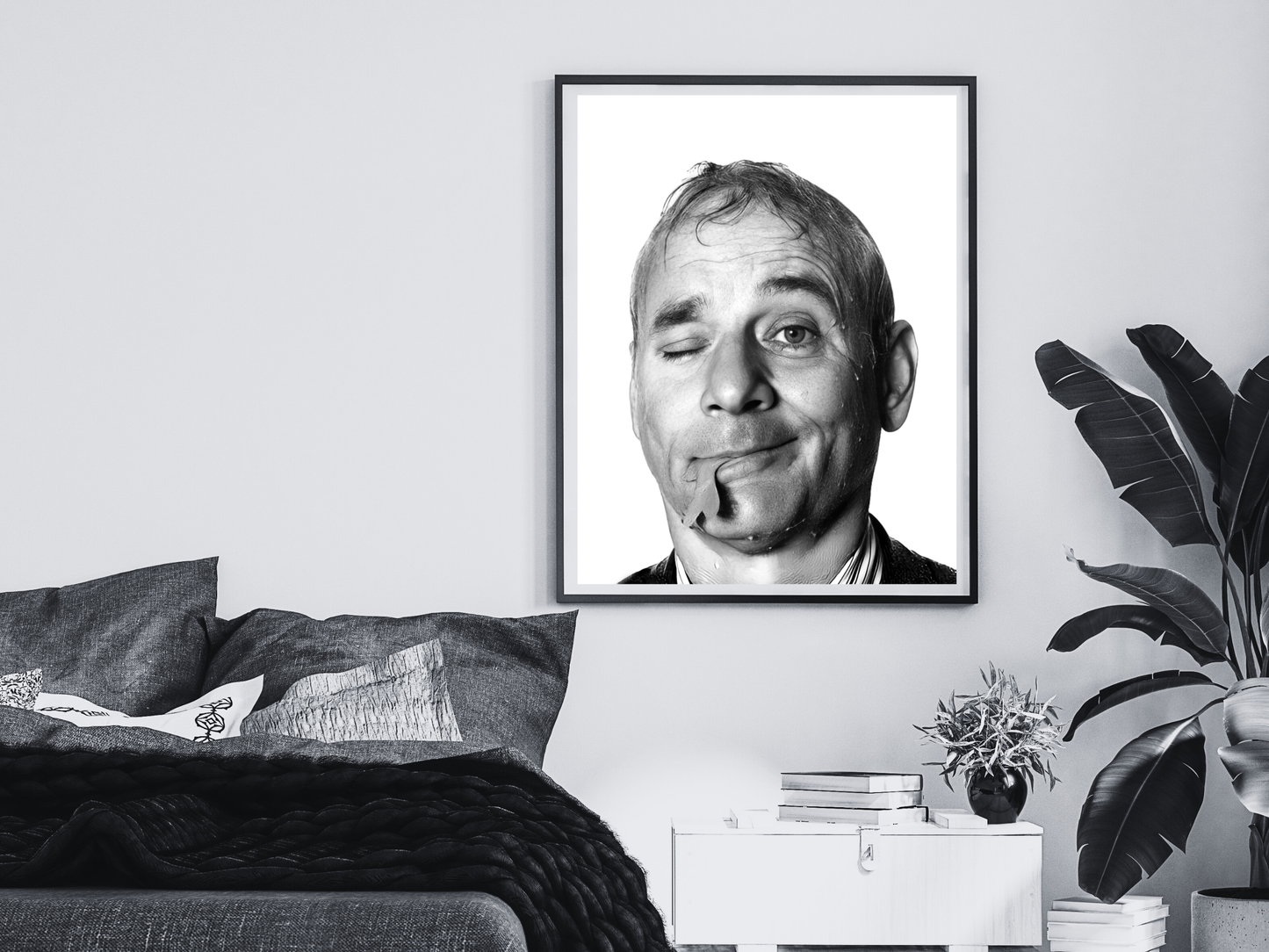 Bill Murray Quirky Black and White Portrait Comedy Legend Digital Download
