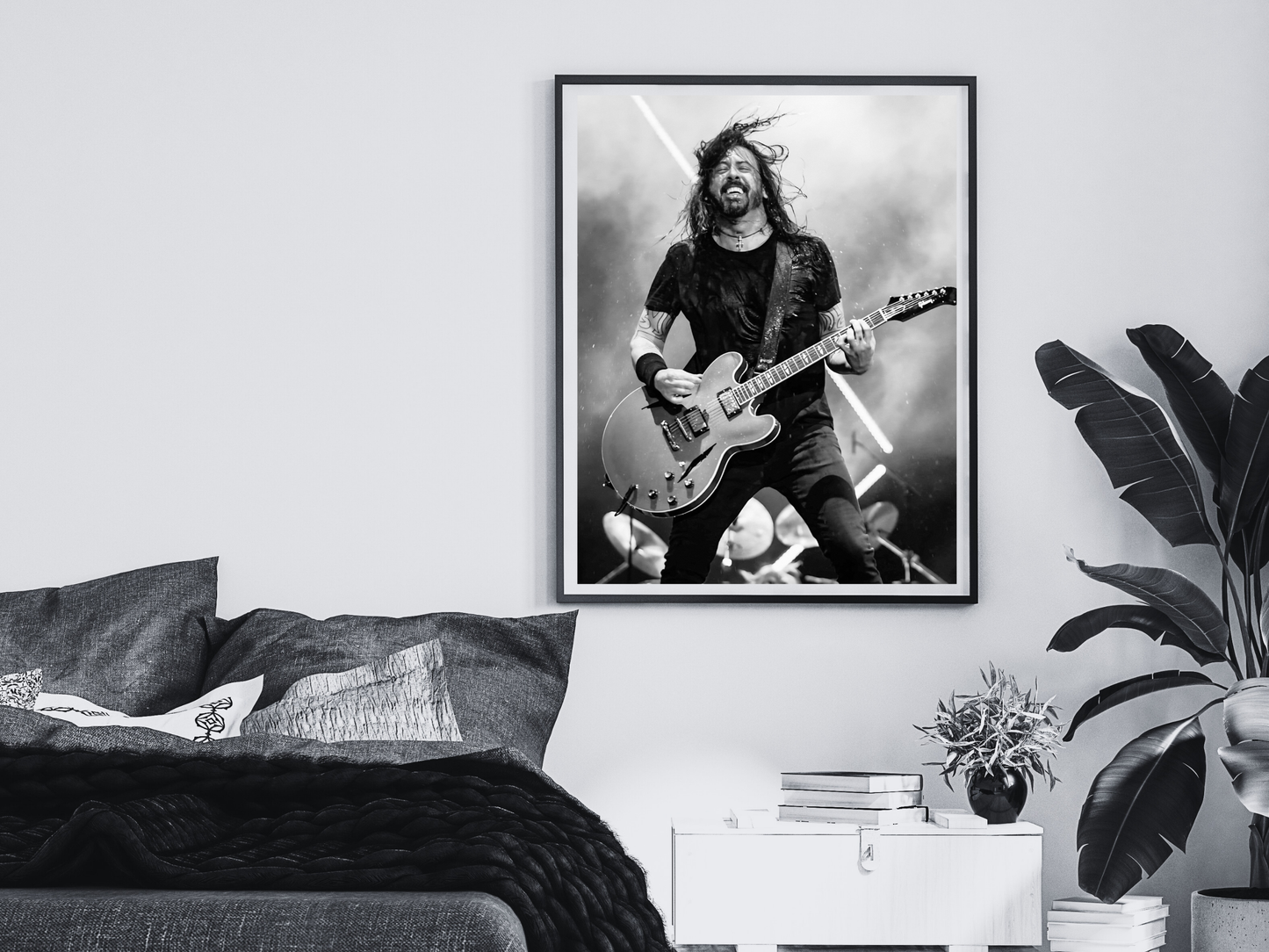 Dave Grohl Live Guitar Performance Rock Music Poster Digital Download