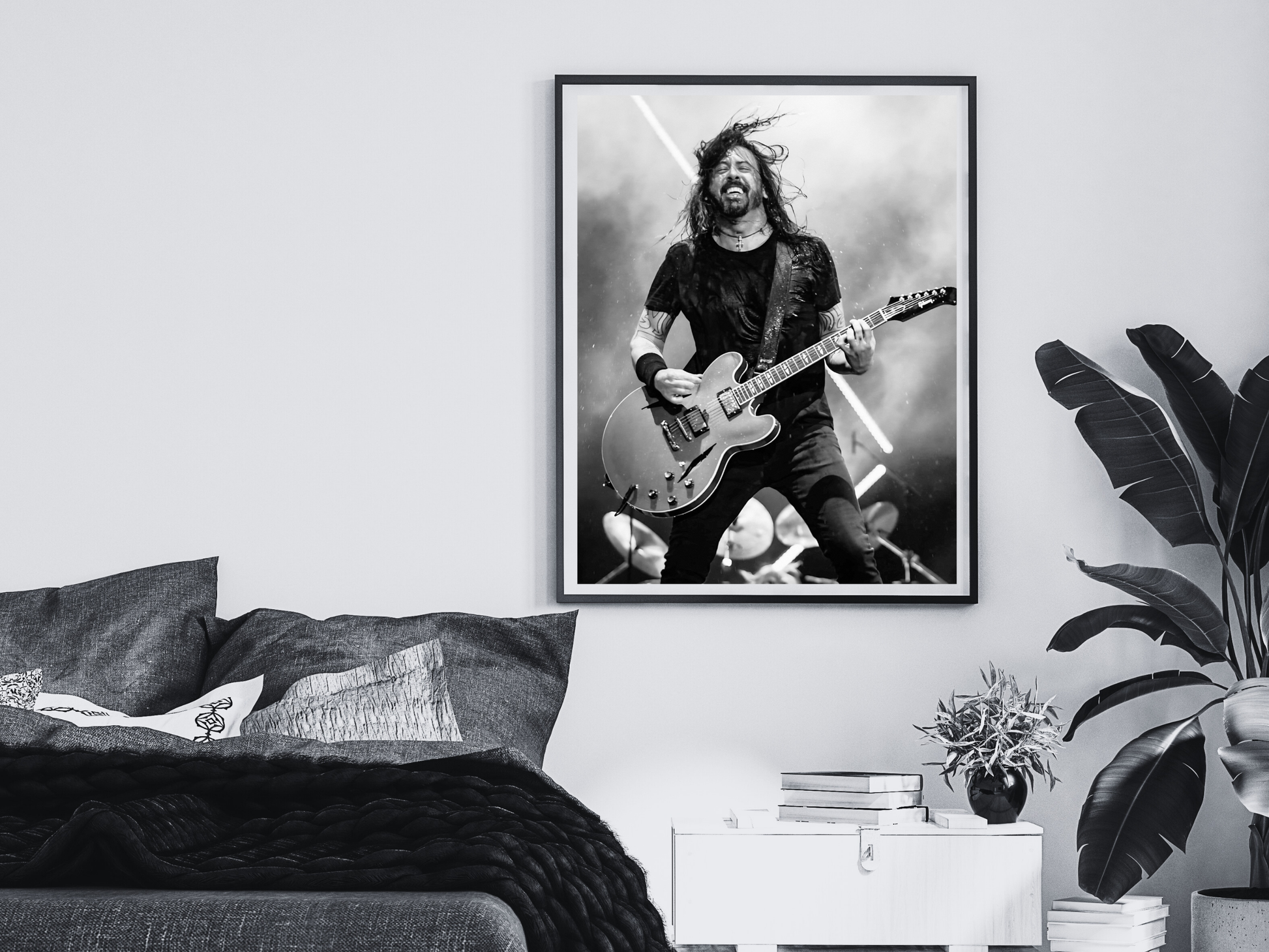 Dave Grohl Live Guitar Performance Rock Music Poster Digital Download