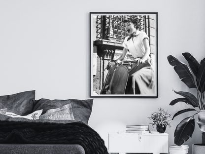 Audrey Hepburn Roman Holiday Vespa Scene Paramount Pictures Poster Digital Download