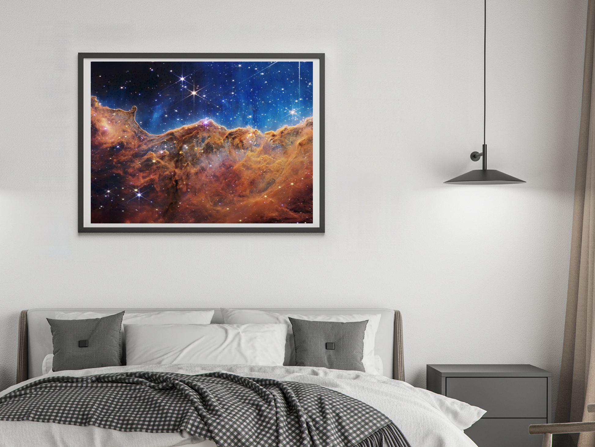 NASA James Webb Space Telescope Carina Nebula Cosmic Starfield Digital Download