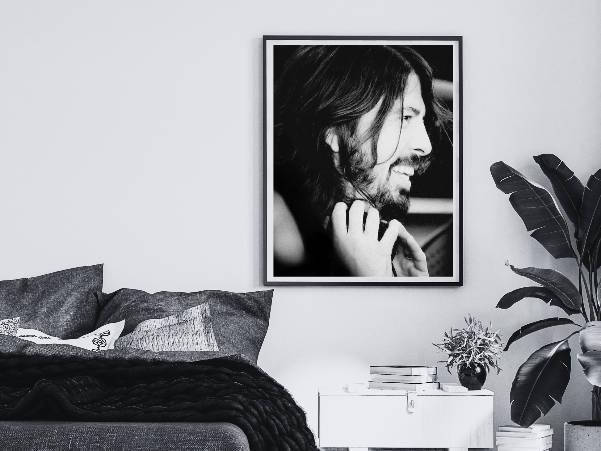 Dave Grohl Black and White Candid Rock Portrait Digital Download