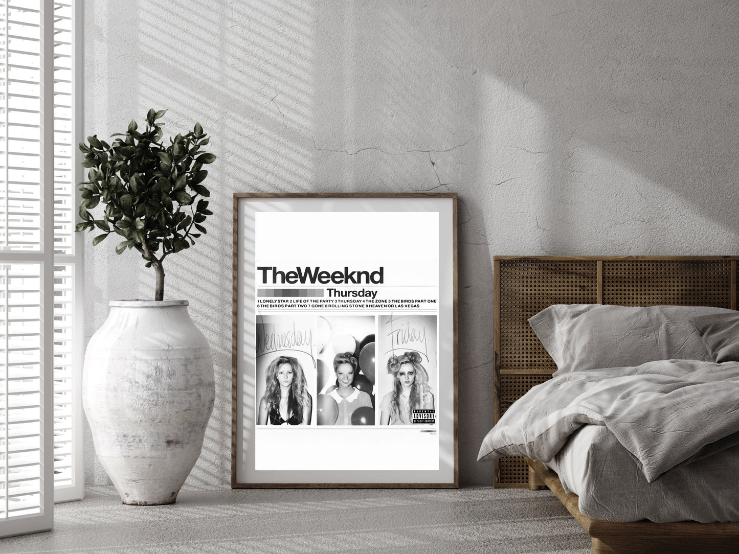 The Weeknd Thursday Album Cover Poster Black and White Music Wall Art Digital Download