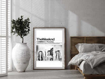 The Weeknd Thursday Album Cover Poster Black and White Music Wall Art Digital Download