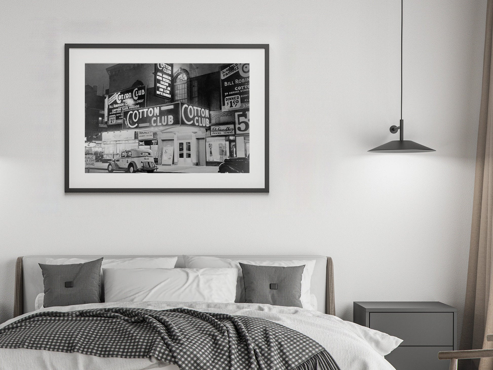 Cotton Club Harlem New York City Print, 1920s, Black and White, Wall Art, Vintage Photo, Jazz Poster, Disco Party Decor, Digital Download