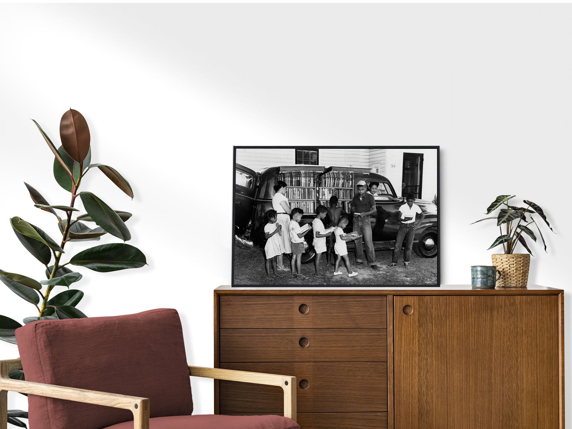 African American Children Photo Print, Black and White, Vintage Wall Art, North Carolina Photograph, Digital Download, Printable Wall Decor