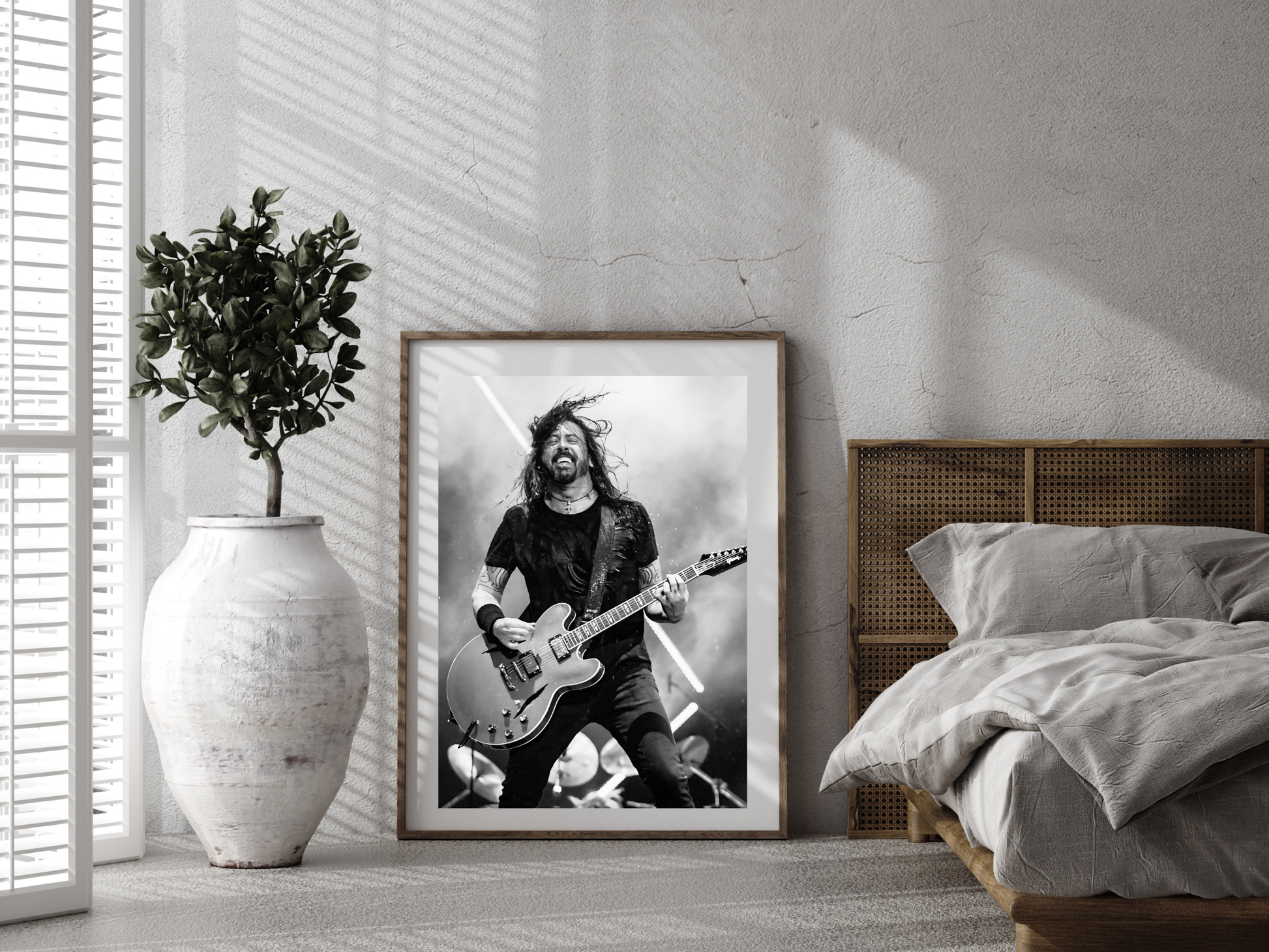 Dave Grohl Live Guitar Performance Rock Music Poster Digital Download
