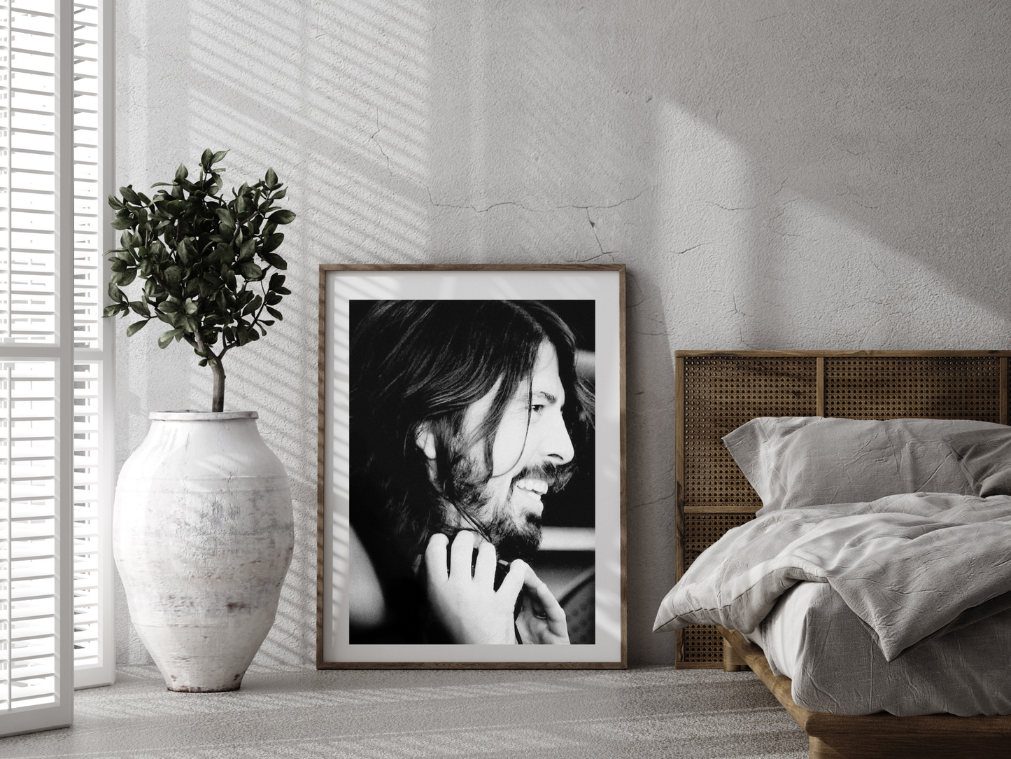 Dave Grohl Black and White Candid Rock Portrait Digital Download