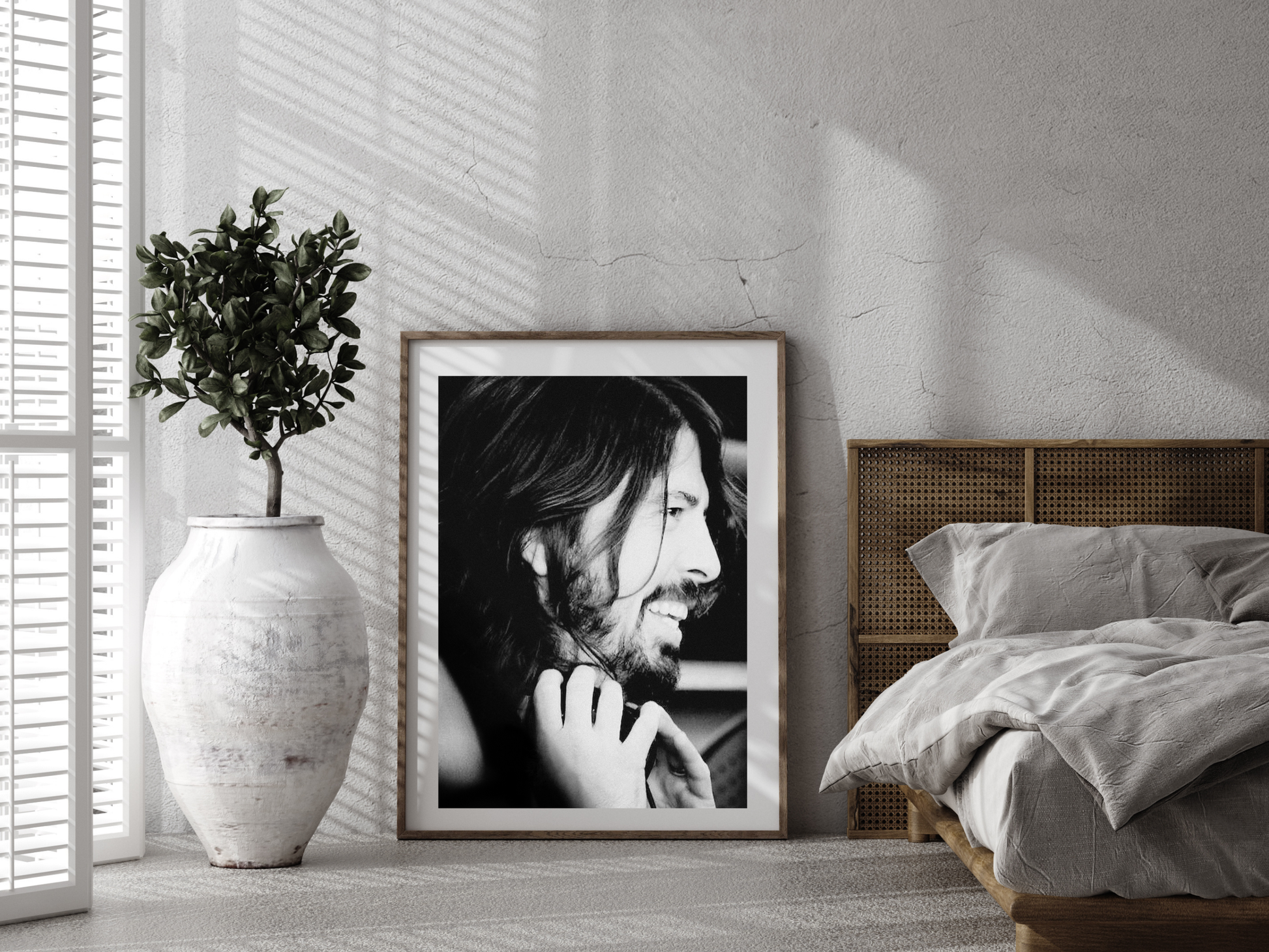 Dave Grohl Black and White Candid Rock Portrait Digital Download