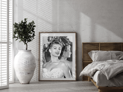 Sophia Loren Vintage Hollywood Glamour Portrait Poster Digital Download