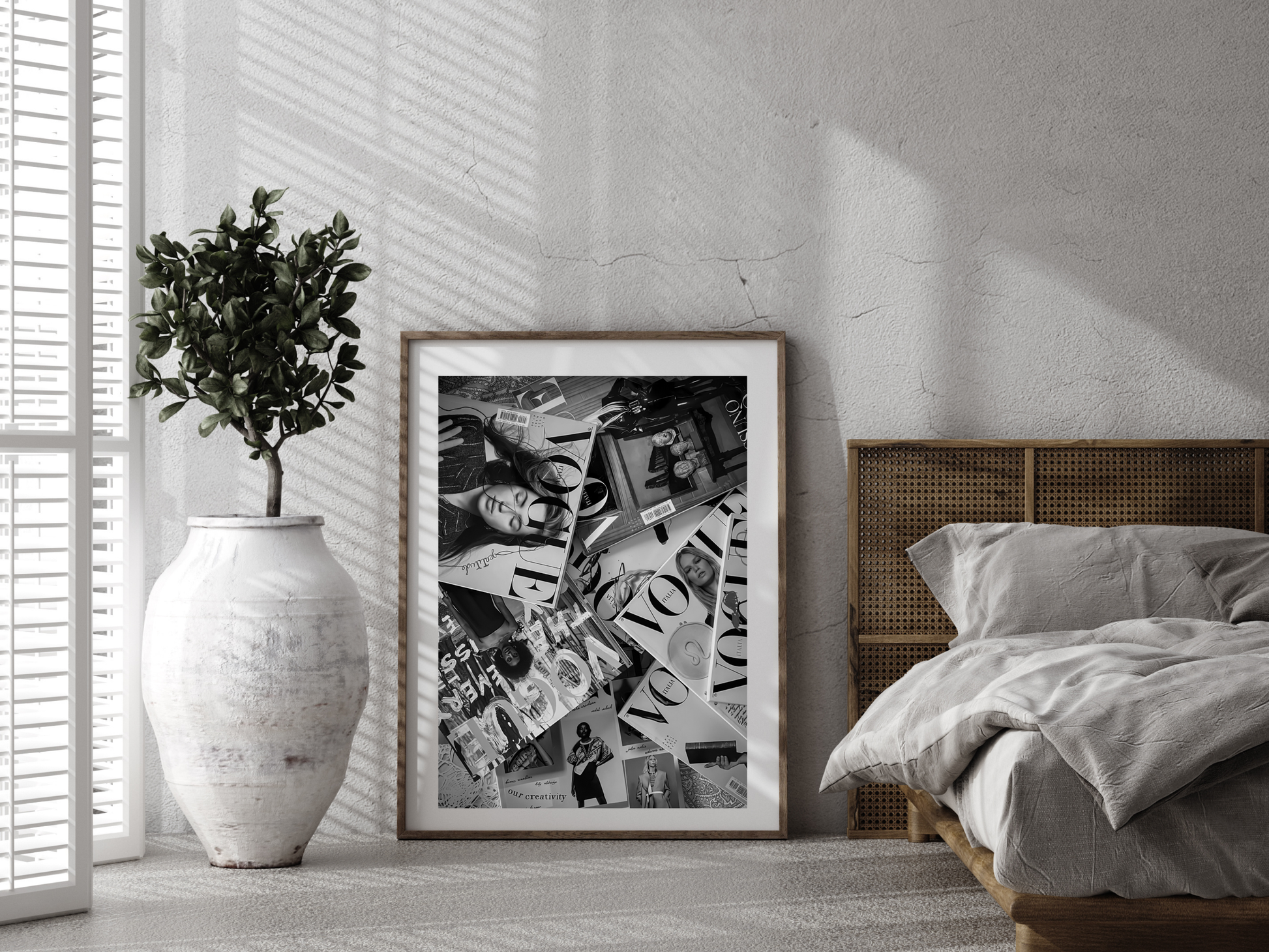Vogue Magazine Collage Fashion Editorial Wall Art Print Digital Download