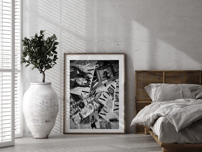 Vogue Magazine Collage Fashion Editorial Wall Art Print Digital Download