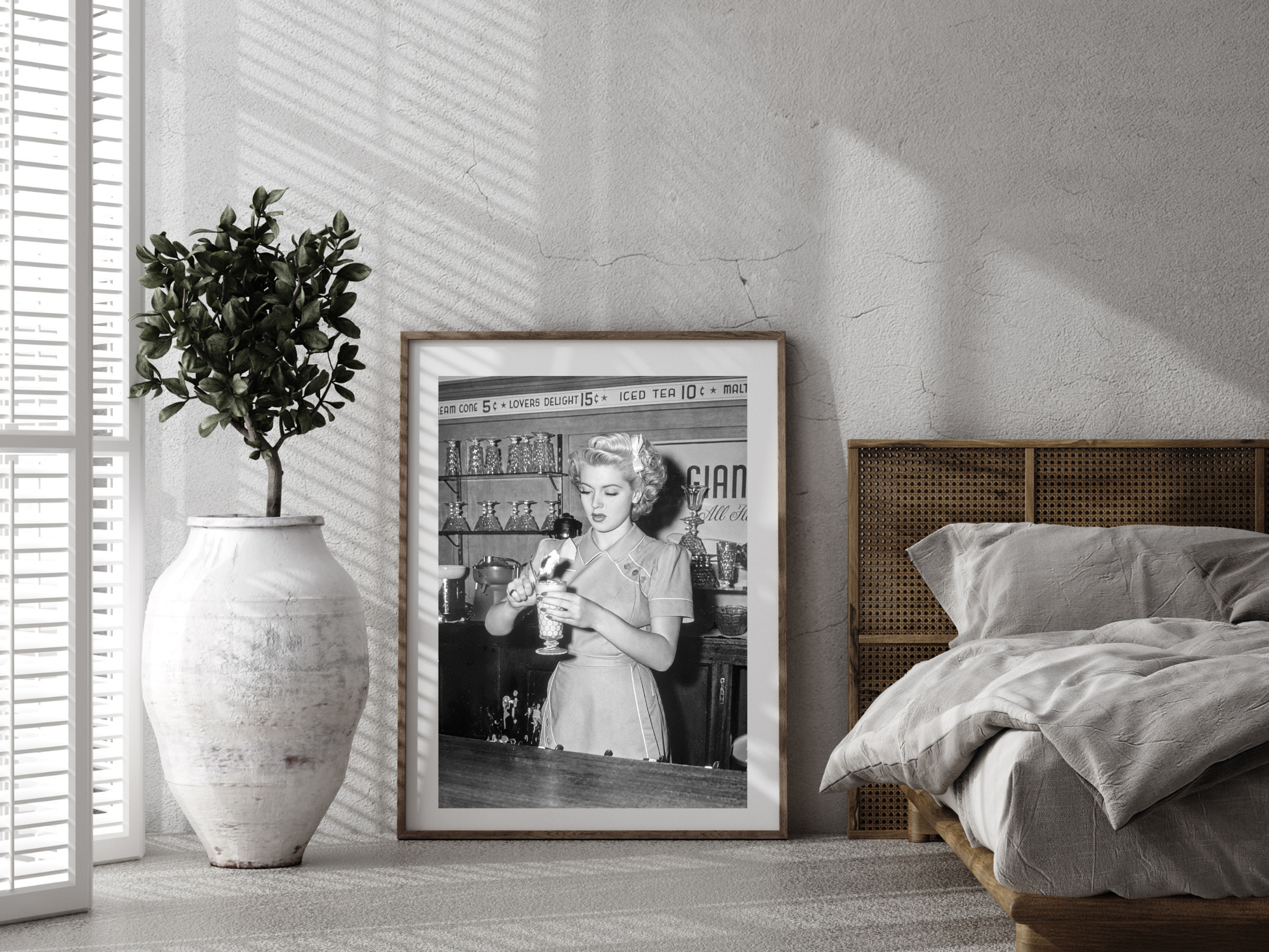 Lana Turner Vintage Diner Waitress Making Ice Cream Float Digital Download