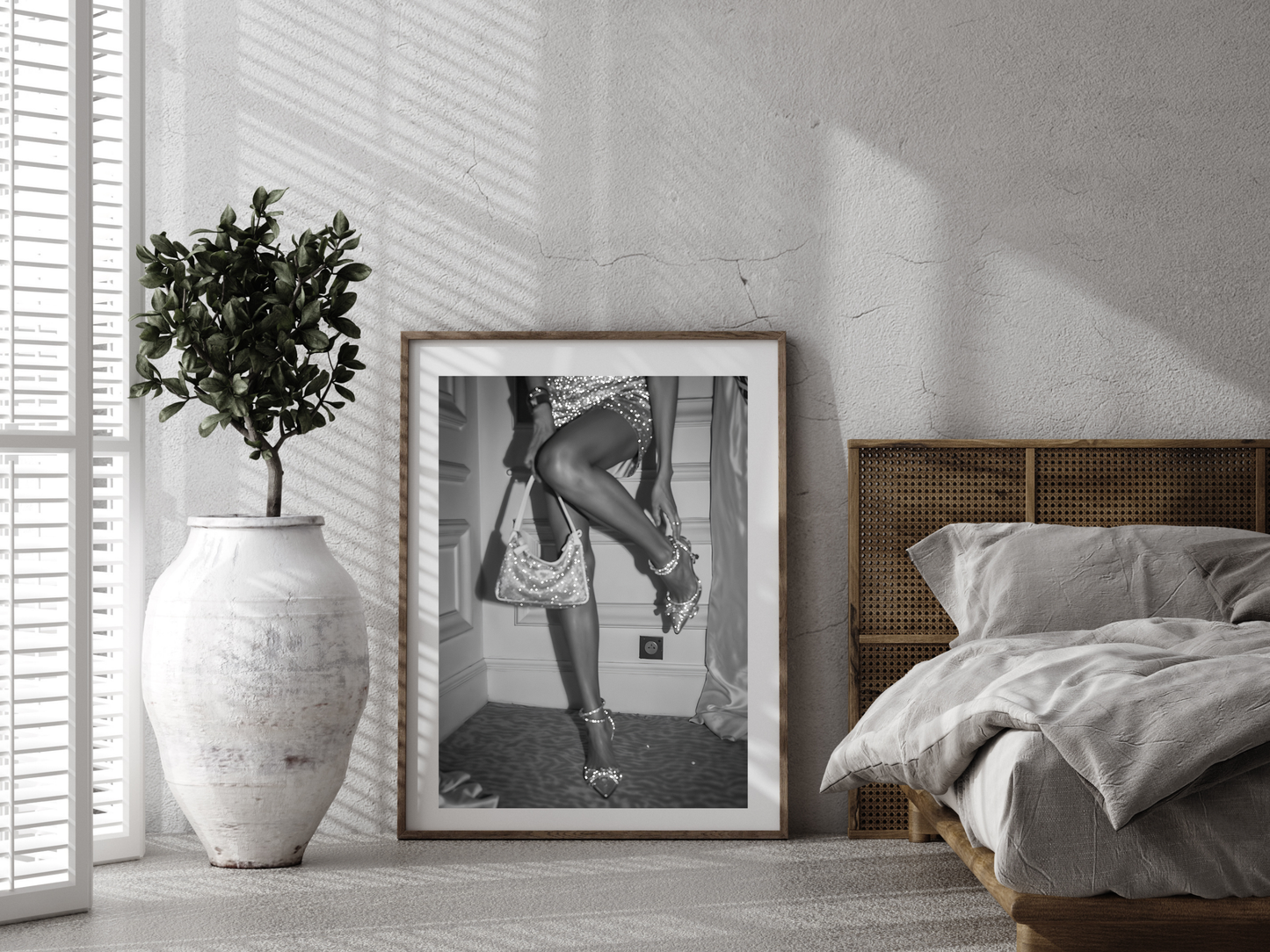 Glamorous Woman Poster Black and White Fashion Wall Art Digital Download