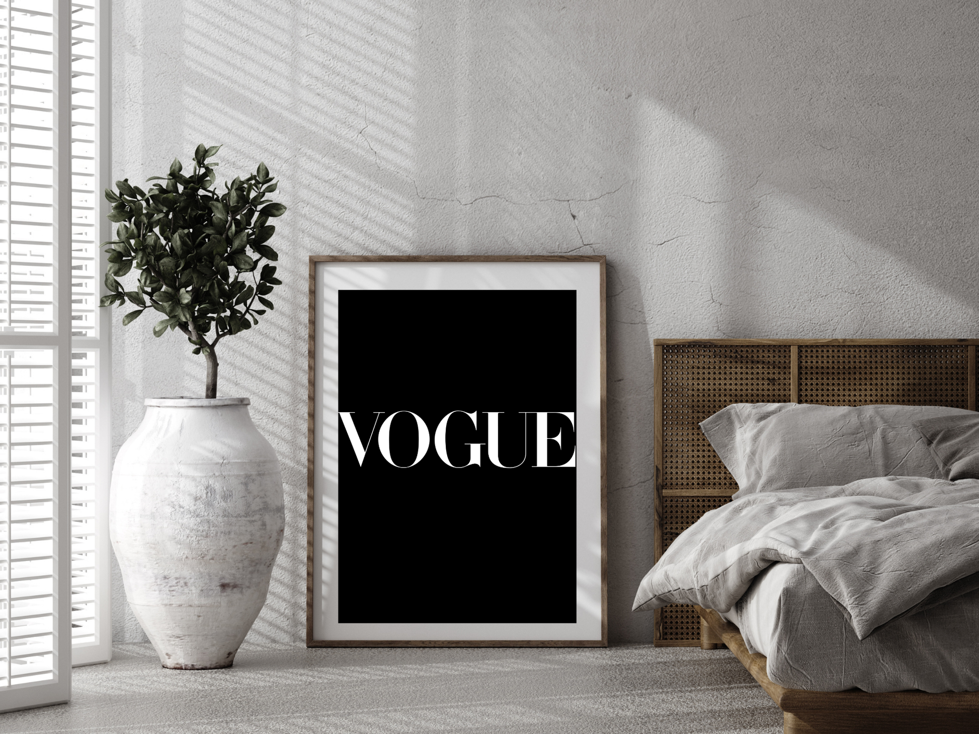 Vogue Fashion Magazine Iconic Black and White Logo Digital Download