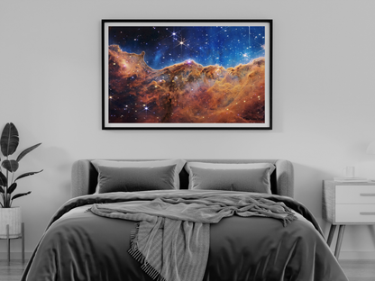 NASA James Webb Space Telescope Carina Nebula Cosmic Starfield Digital Download