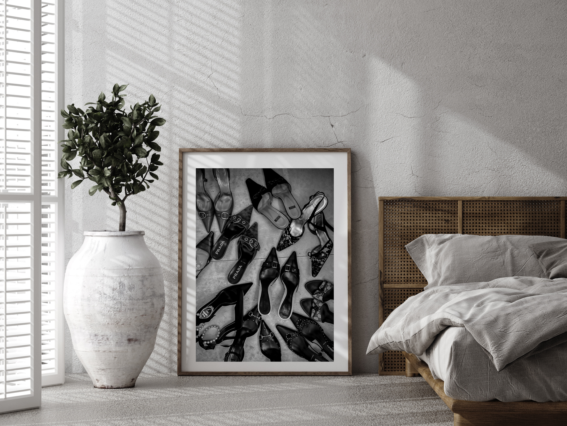 Prada Gucci Fendi Designer Heels Luxury Fashion Poster Digital Download