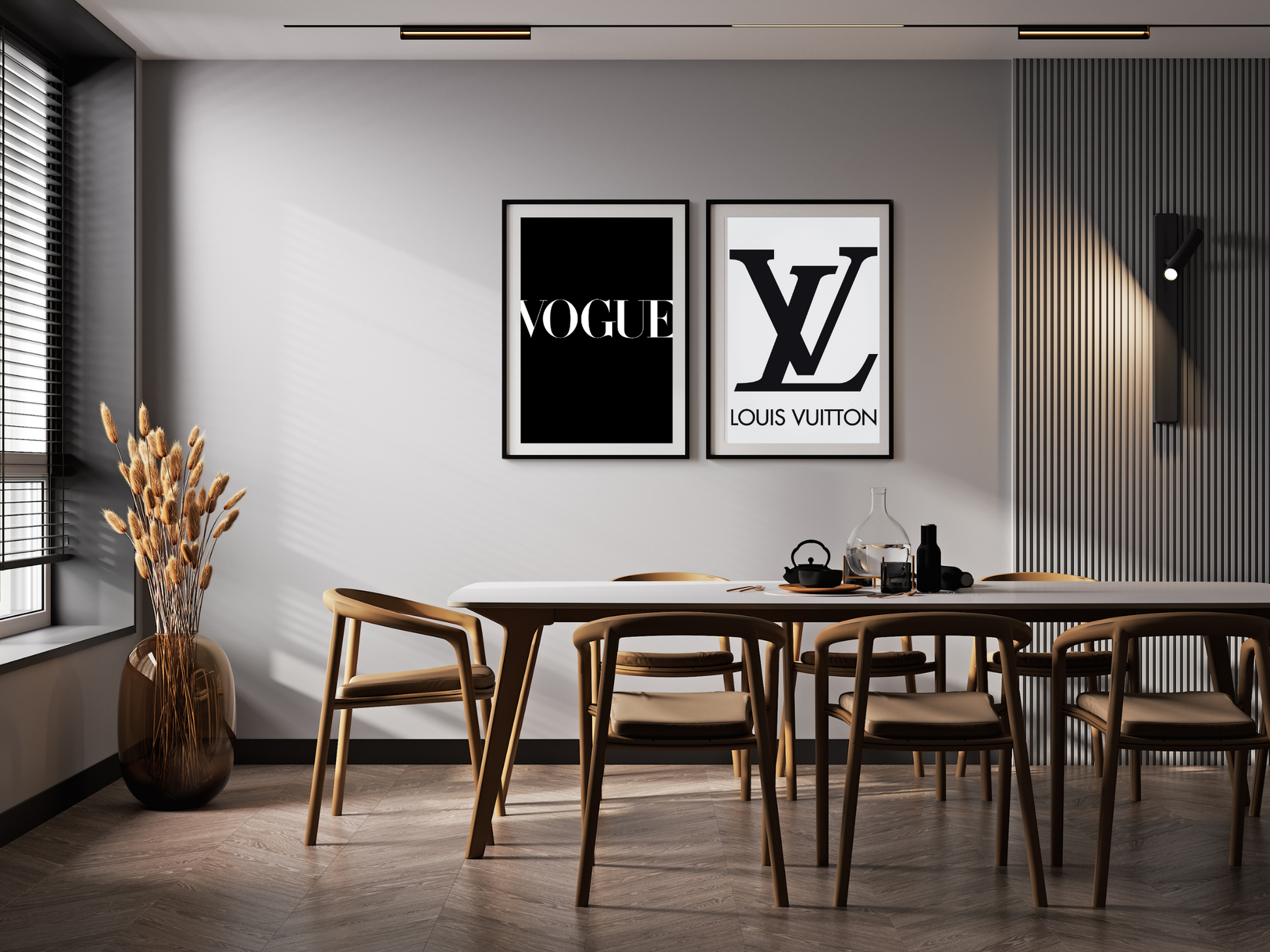 Vogue Fashion Magazine Iconic Black and White Logo Digital Download