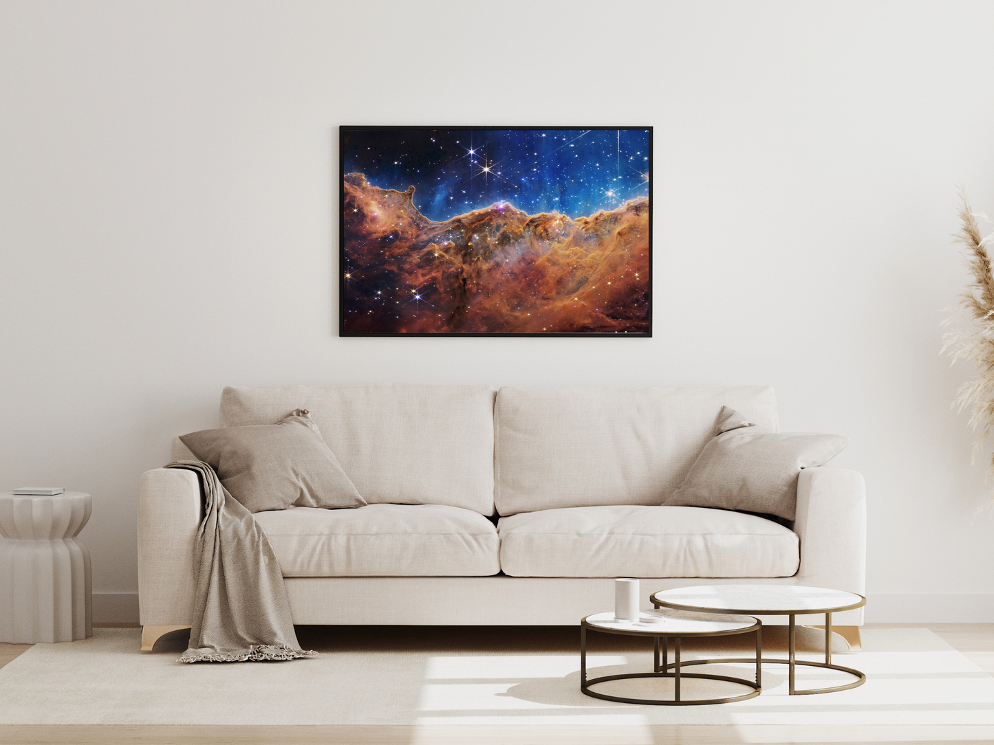 NASA James Webb Space Telescope Carina Nebula Cosmic Starfield Digital Download