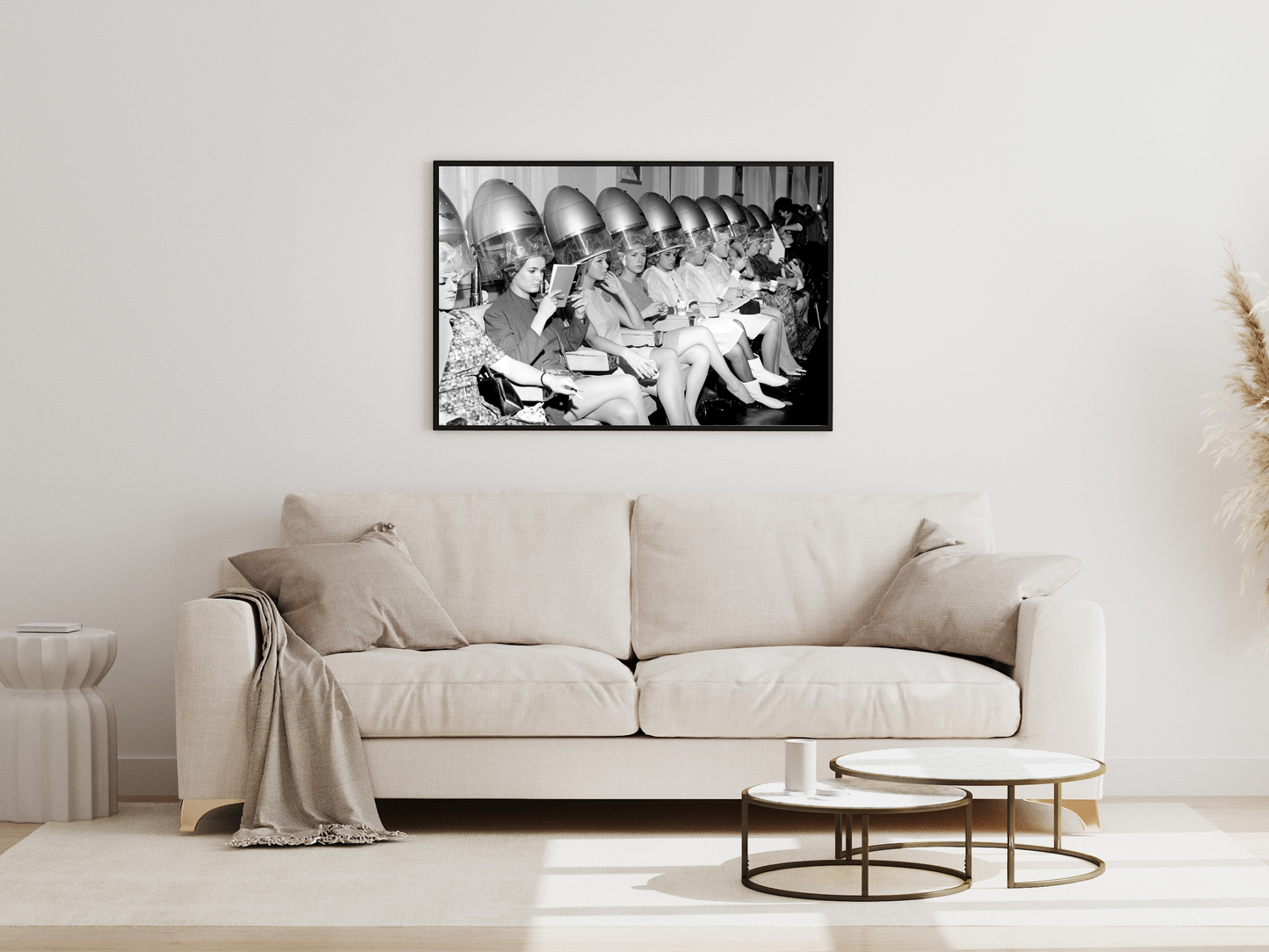 Vintage Beauty Salon Women Hair Dryer 1960s Fashion Wall Art Digital Download