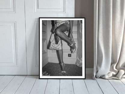 Glamorous Woman Poster Black and White Fashion Wall Art Digital Download