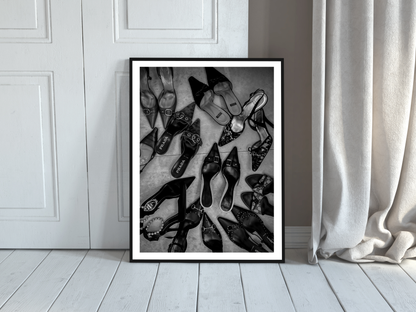 Prada Gucci Fendi Designer Heels Luxury Fashion Poster Digital Download