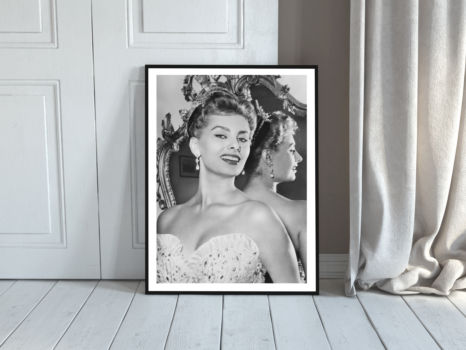 Sophia Loren Vintage Hollywood Glamour Portrait Poster Digital Download