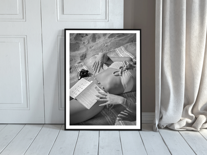 Summer Beach Reading with Camera and Book by Nigel Slater Digital Download