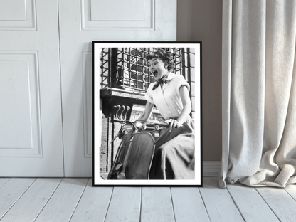 Audrey Hepburn Roman Holiday Vespa Scene Paramount Pictures Poster Digital Download