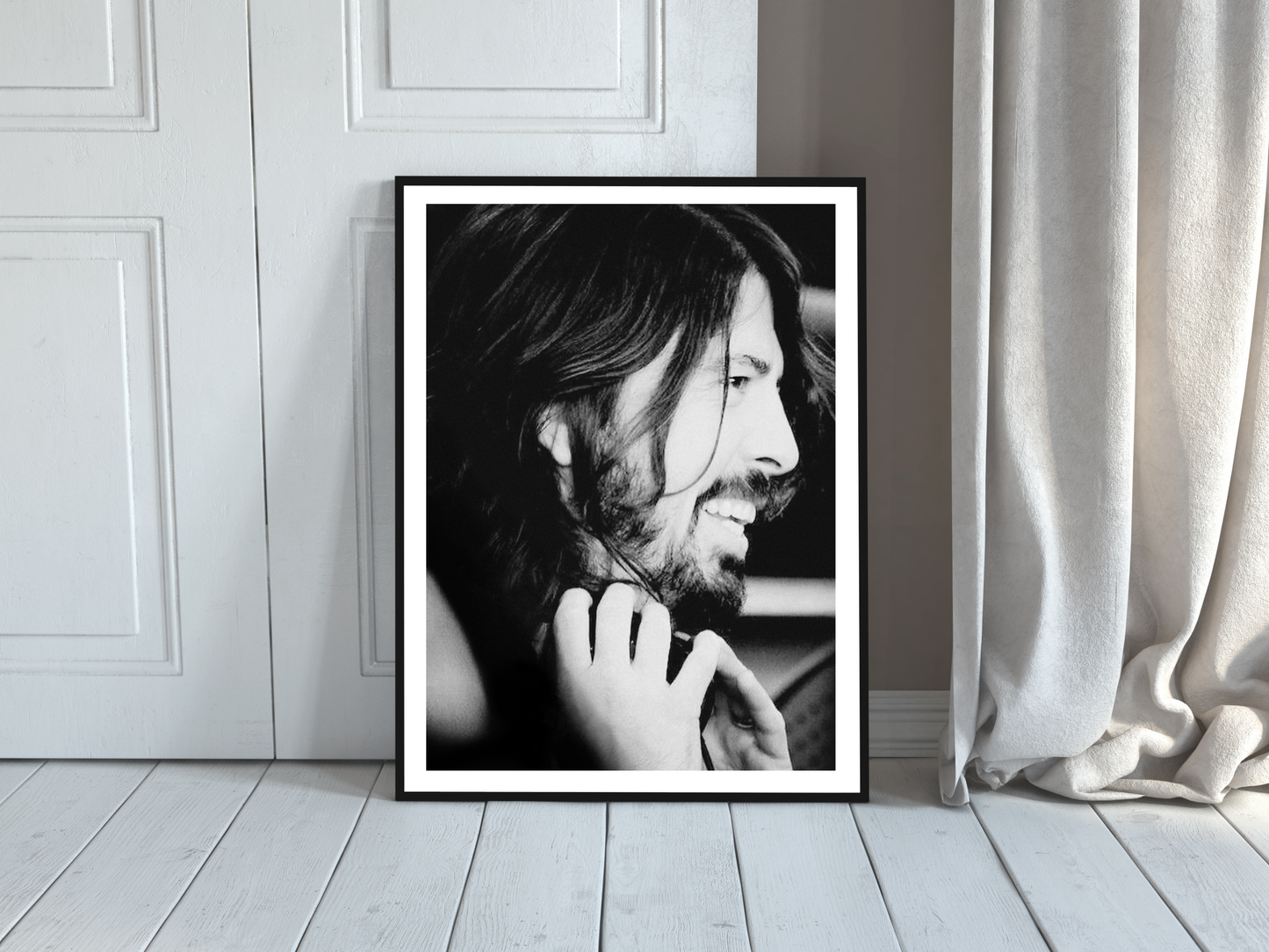 Dave Grohl Black and White Candid Rock Portrait Digital Download