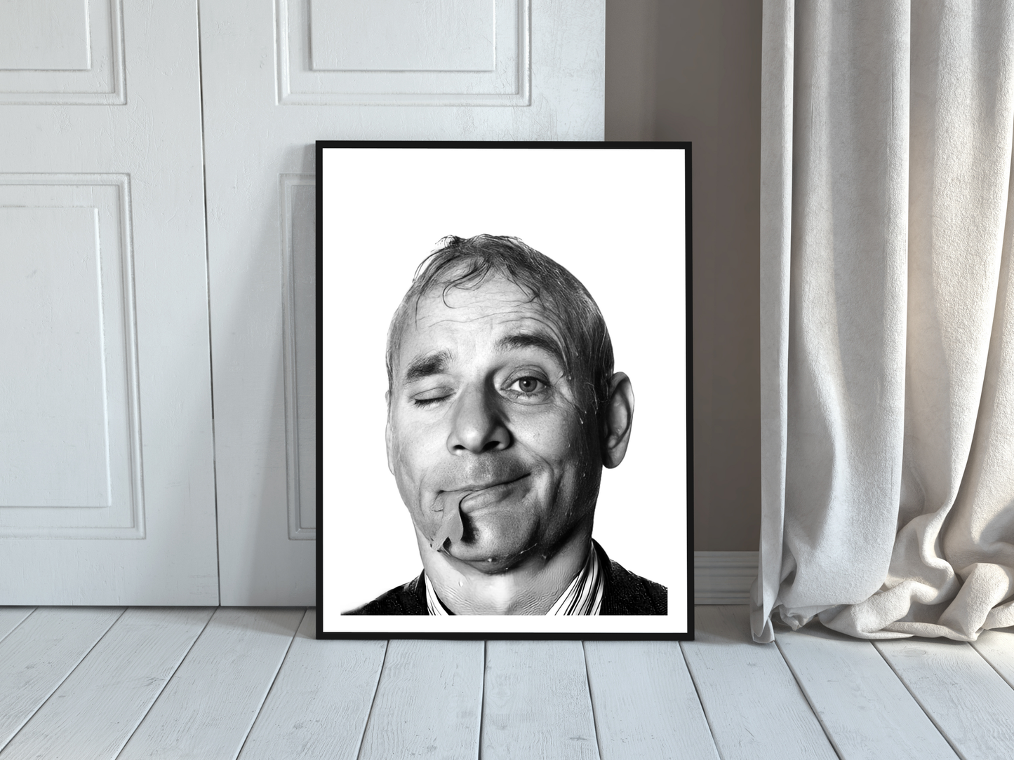 Bill Murray Quirky Black and White Portrait Comedy Legend Digital Download