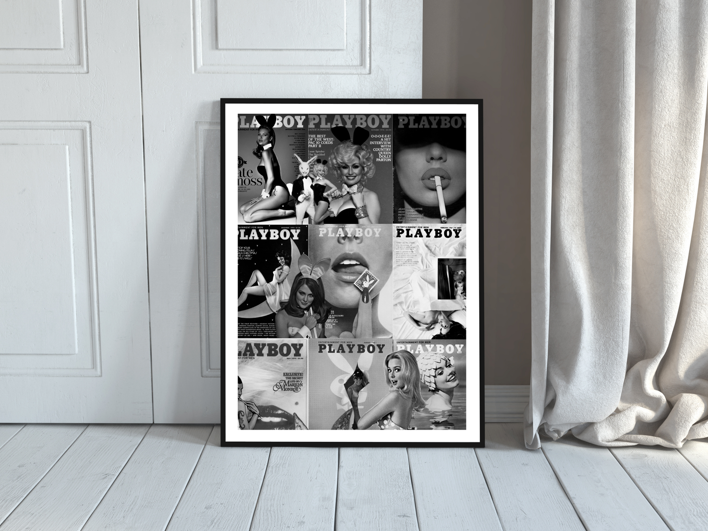 Playboy Magazine Covers Poster Kate Moss Marilyn Monroe Wall Art Digital Download