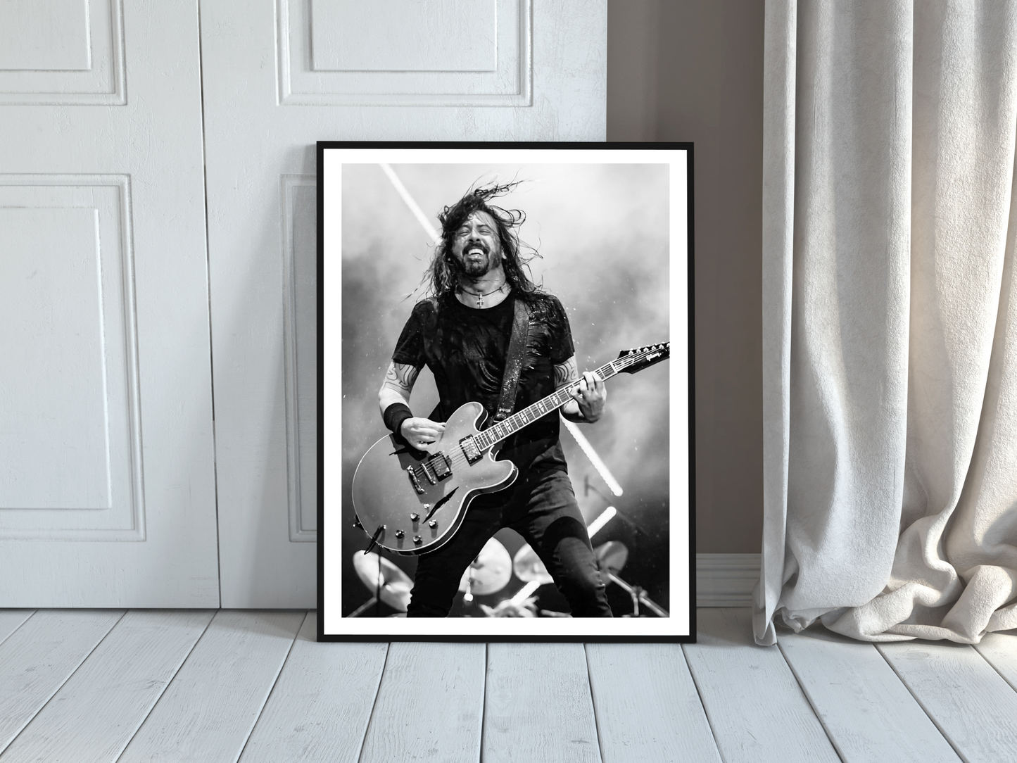 Dave Grohl Live Guitar Performance Rock Music Poster Digital Download