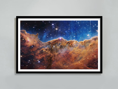 NASA James Webb Space Telescope Carina Nebula Cosmic Starfield Digital Download
