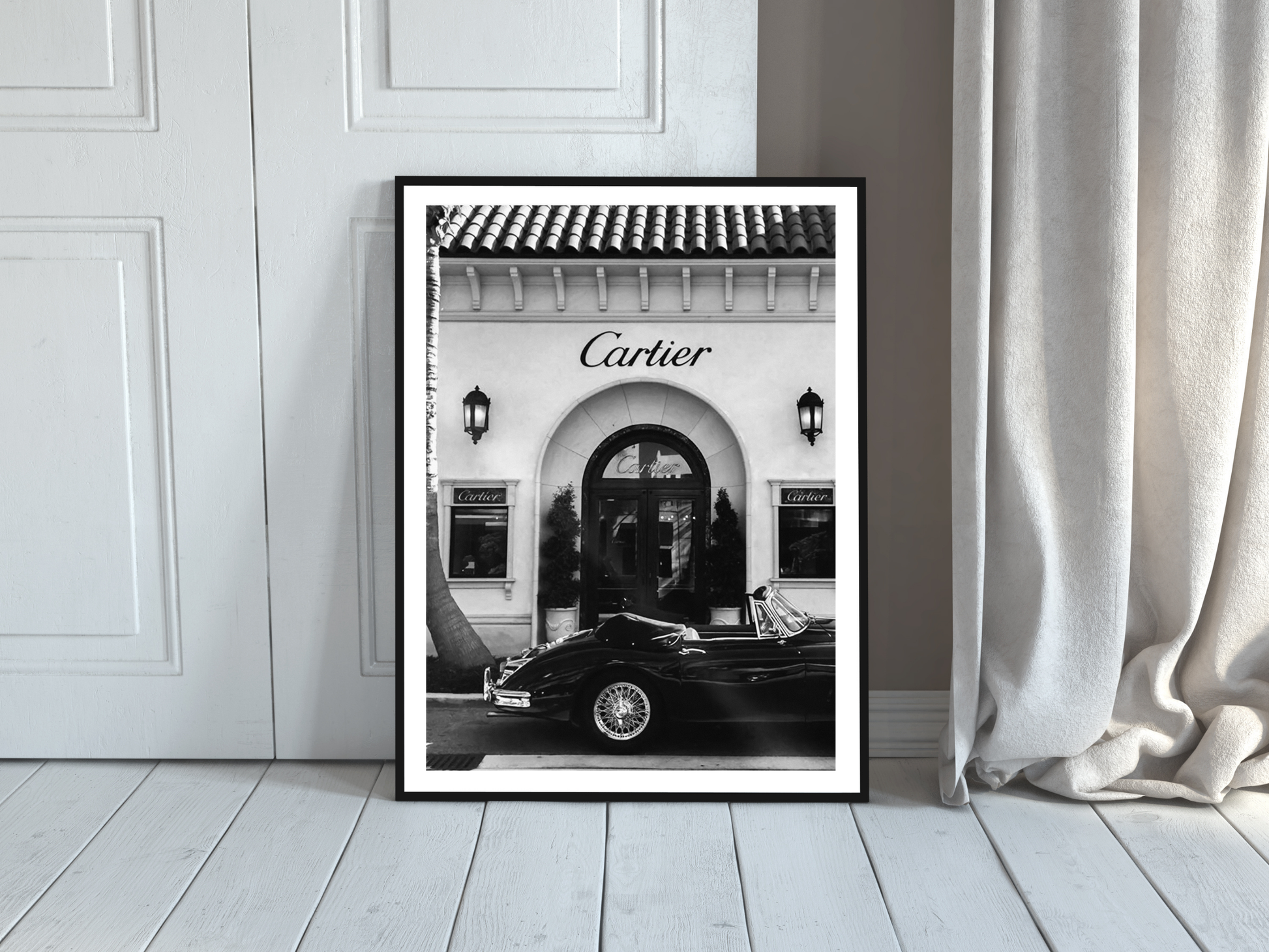 Cartier Boutique Poster Luxury Storefront Classic Car Wall Art Digital Download