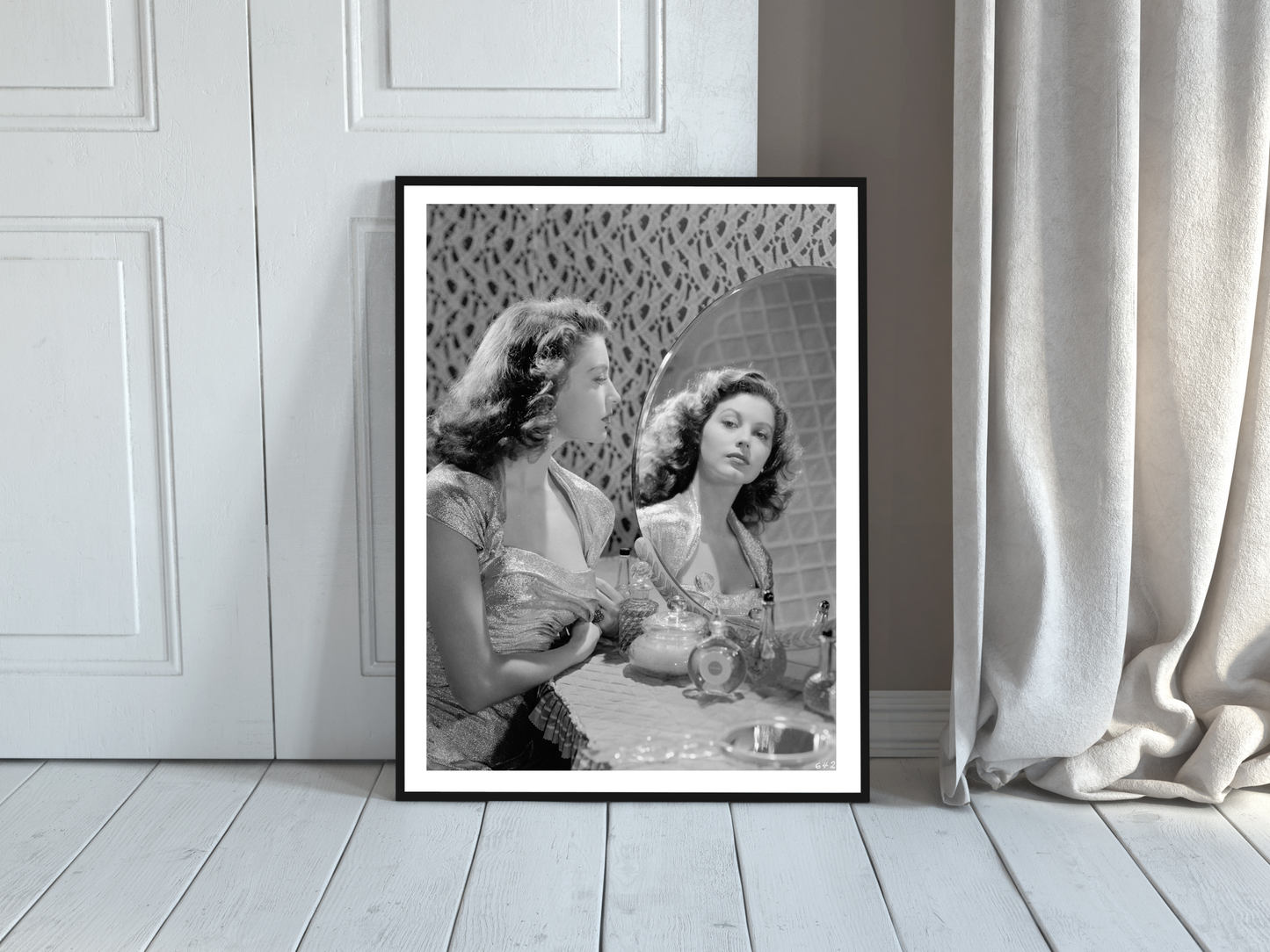 Ava Gardner Hollywood Glamour Vanity Portrait Vintage Wall Art Digital Download