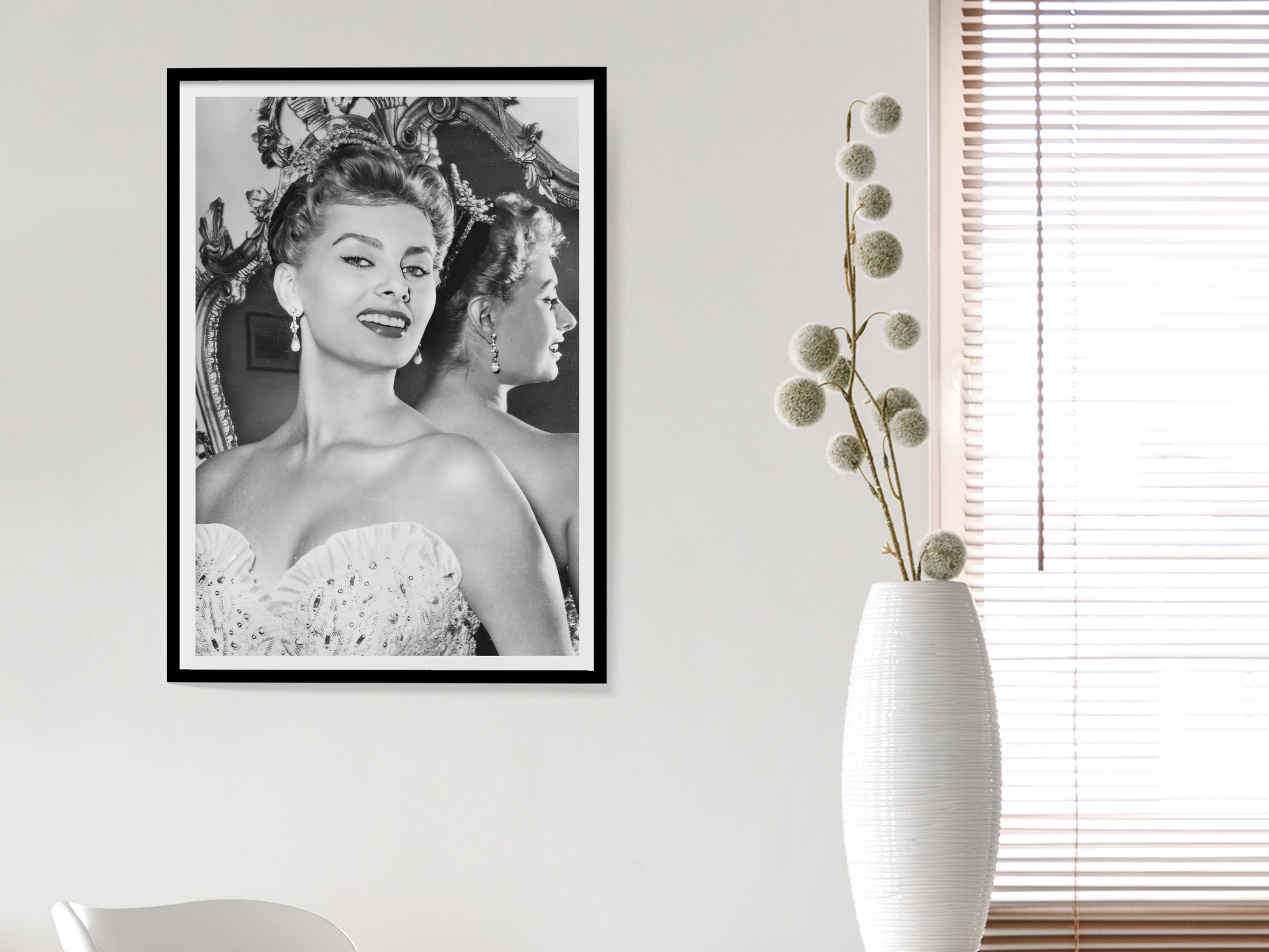 Sophia Loren Vintage Hollywood Glamour Portrait Poster Digital Download