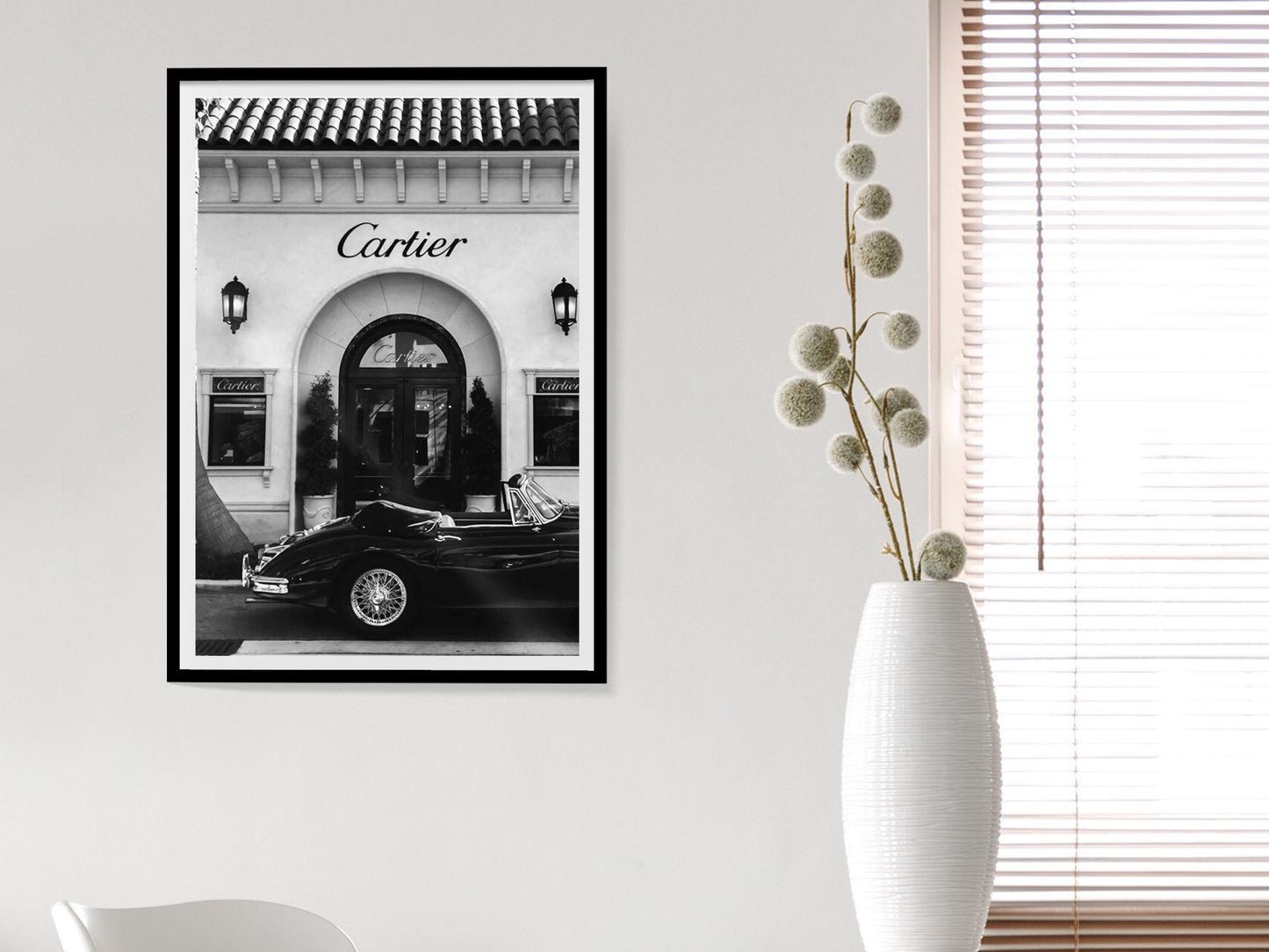 Cartier Boutique Poster Luxury Storefront Classic Car Wall Art Digital Download