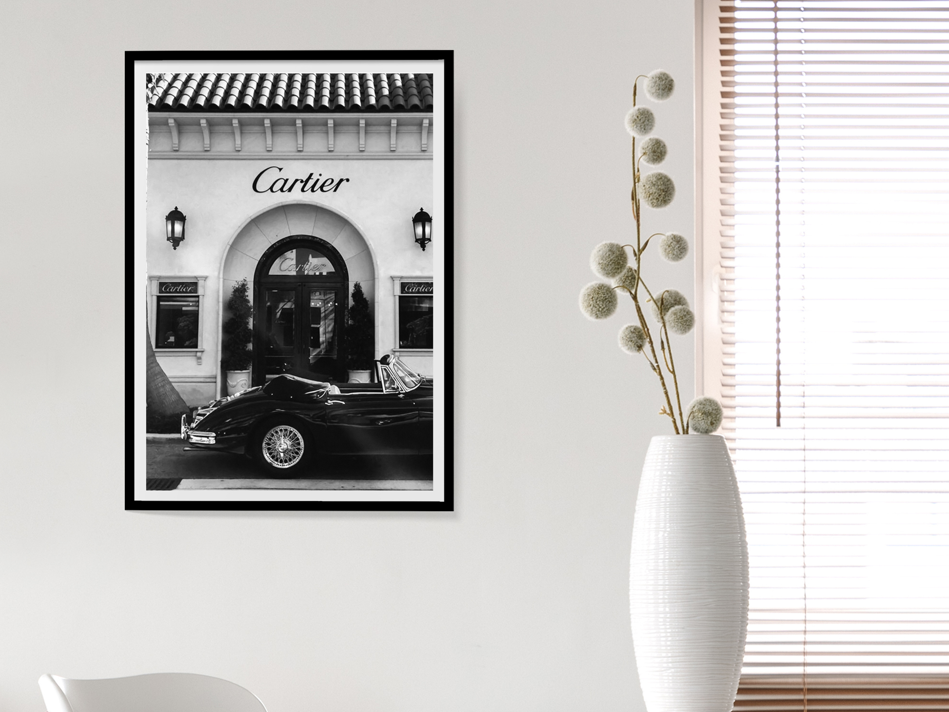 Cartier Boutique Poster Luxury Storefront Classic Car Wall Art Digital Download