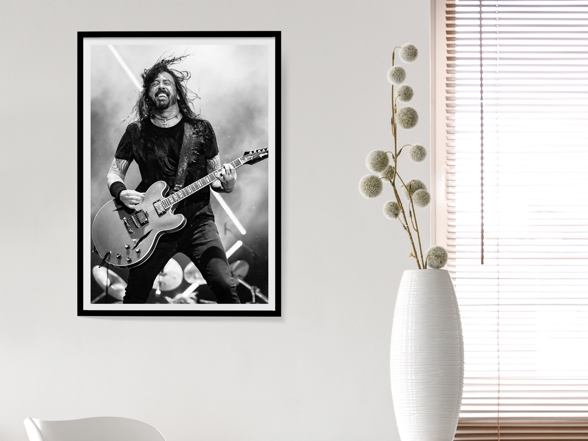 Dave Grohl Live Guitar Performance Rock Music Poster Digital Download