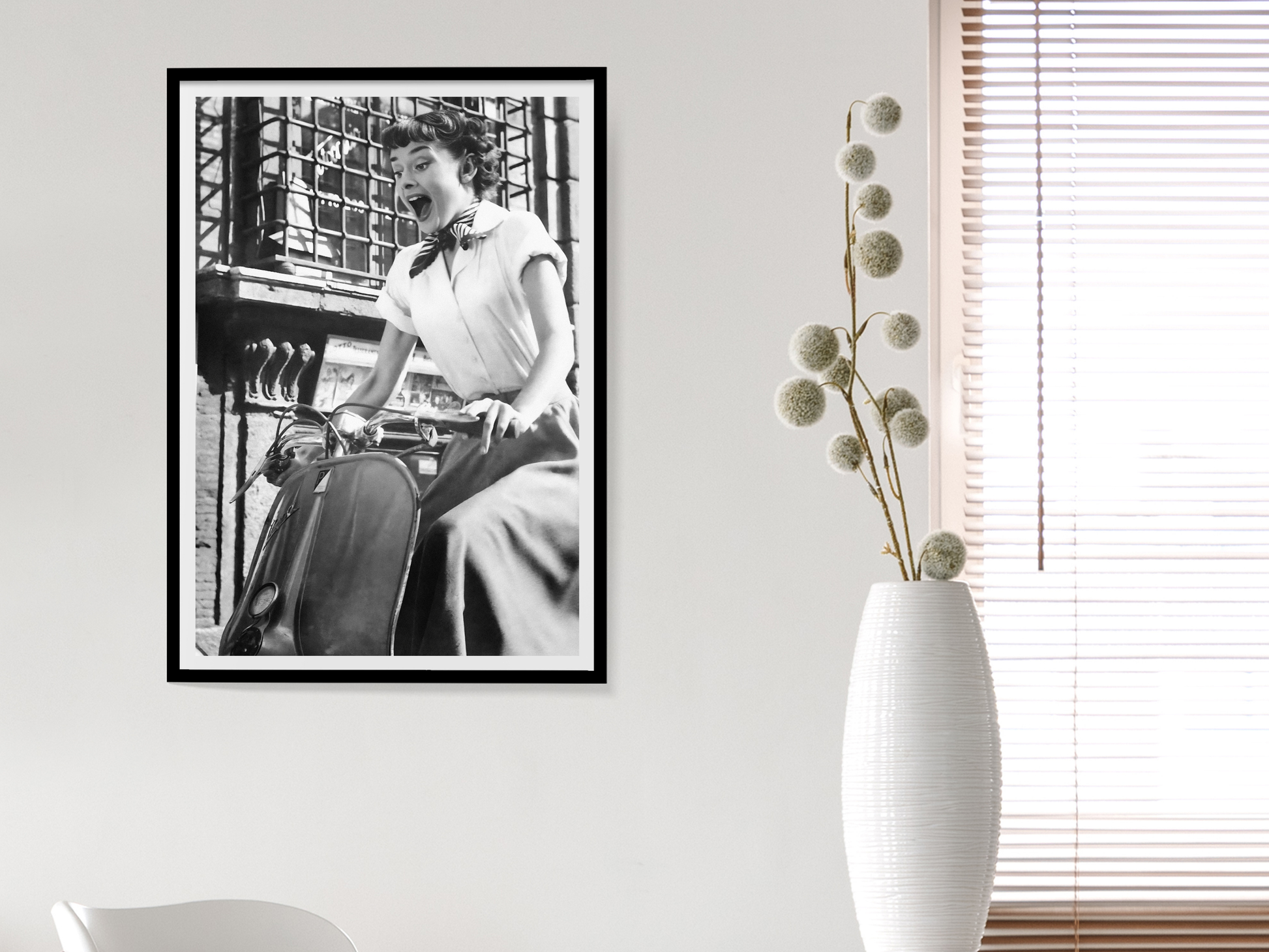 Audrey Hepburn Roman Holiday Vespa Scene Paramount Pictures Poster Digital Download