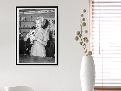 Lana Turner Vintage Diner Waitress Making Ice Cream Float Digital Download