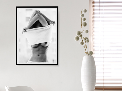 Woman Nude Poster Black And White Sensual Fine Art Wall Decor Digital Download