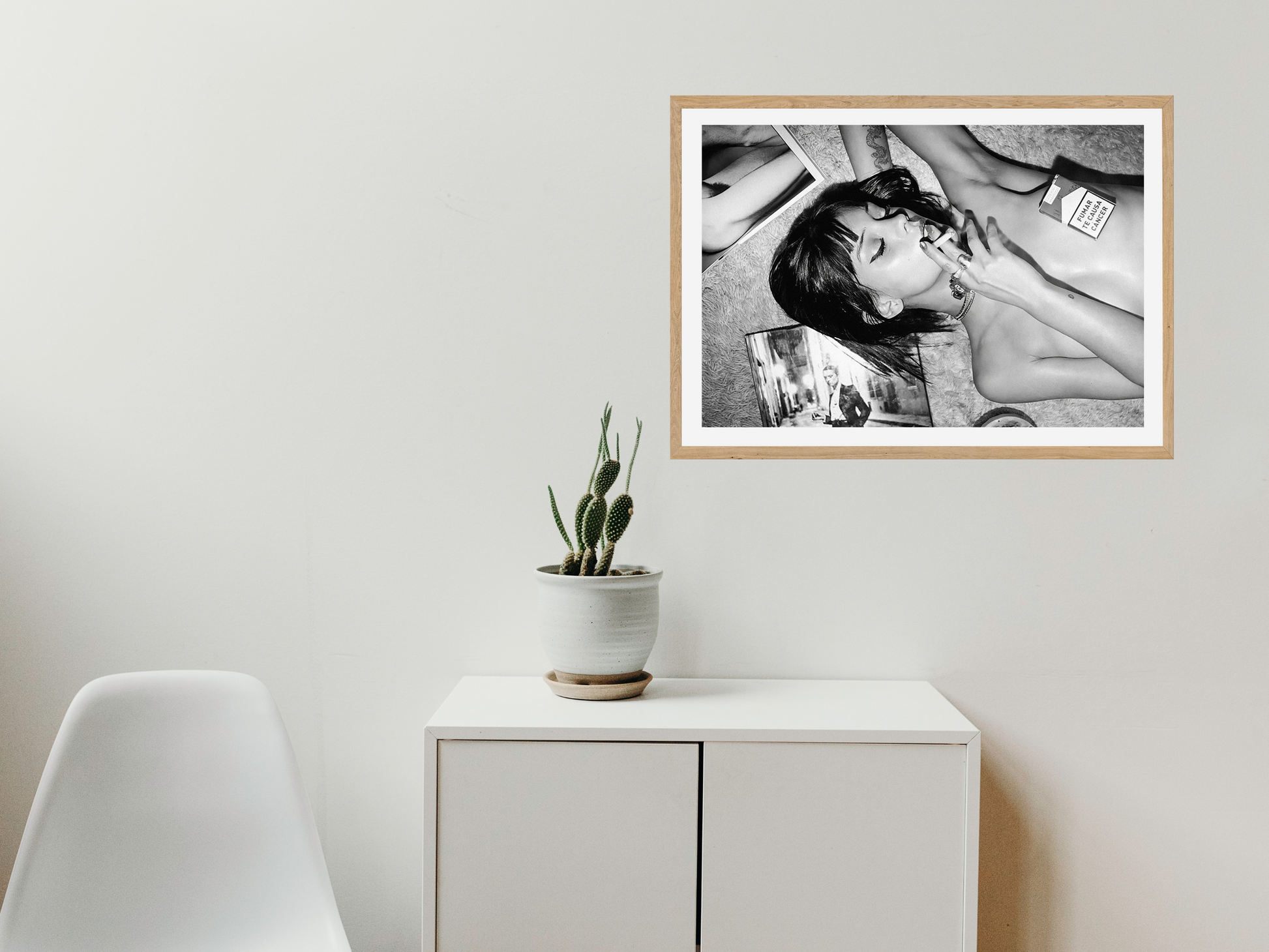 Woman Smoking Poster Black And White Sensual Fine Art Wall Art Digital Download