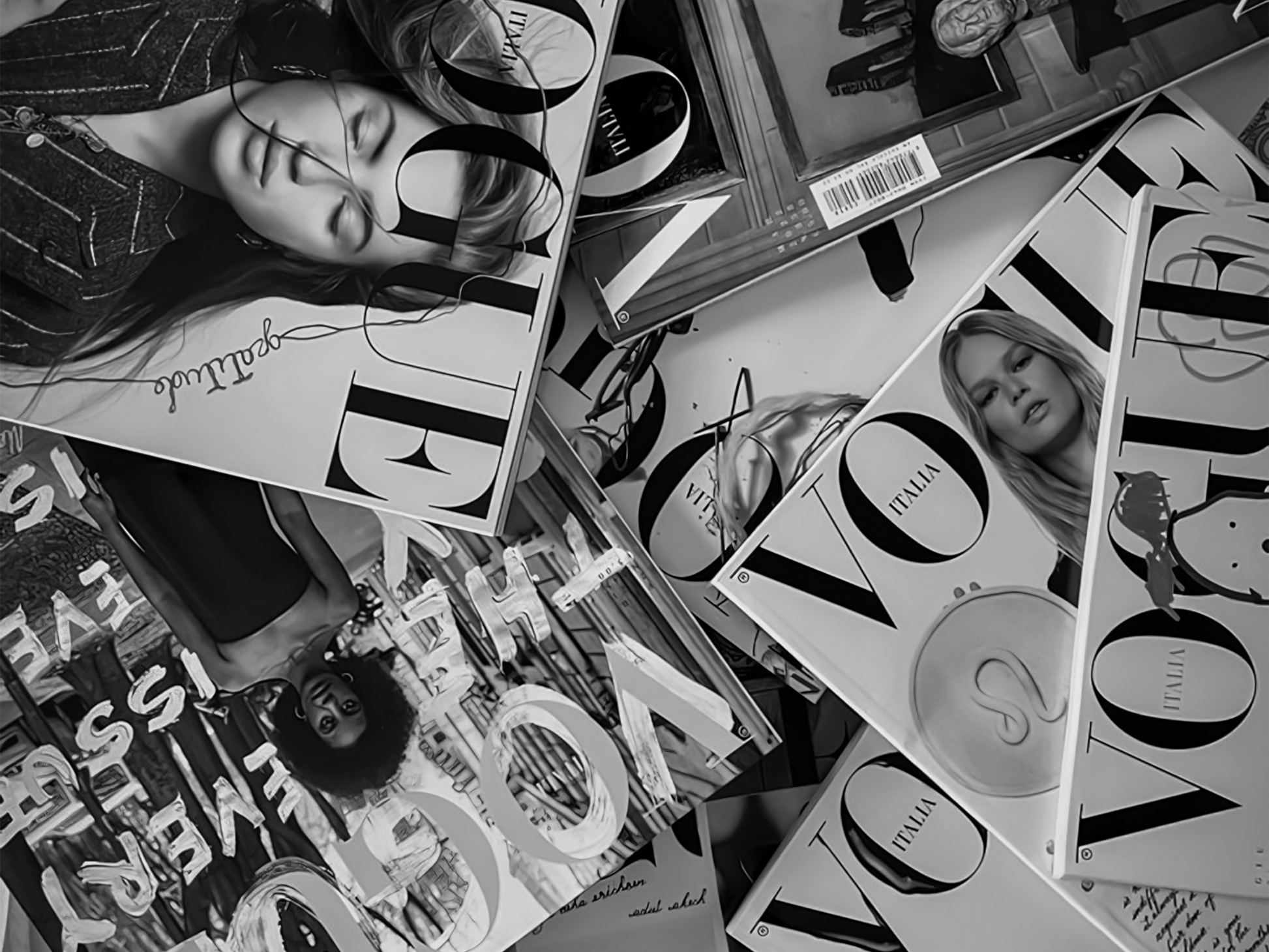 Vogue Magazine Collage Fashion Editorial Wall Art Print Digital Download