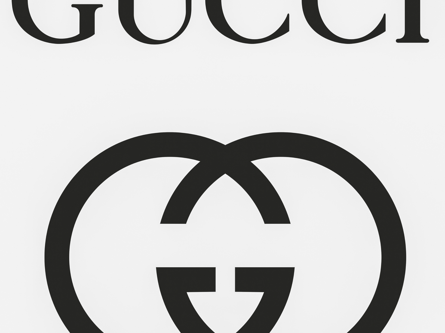 Gucci Logo Black and White Minimalist Luxury Wall Art Digital Download