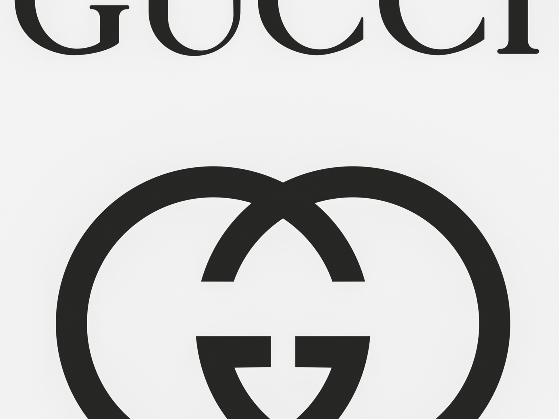 Gucci Logo Black and White Minimalist Luxury Wall Art Digital Download